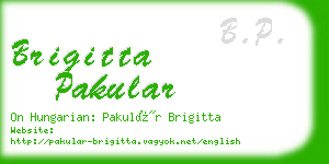 brigitta pakular business card